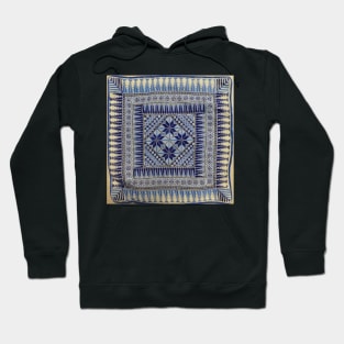 Another Blue and White Embroidered Jordanian Pillow Hoodie